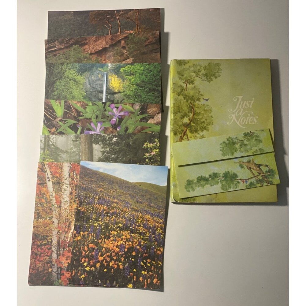 Current Note Cards Blank Floral Scenery Just Notes Self Sealing Photography VTG